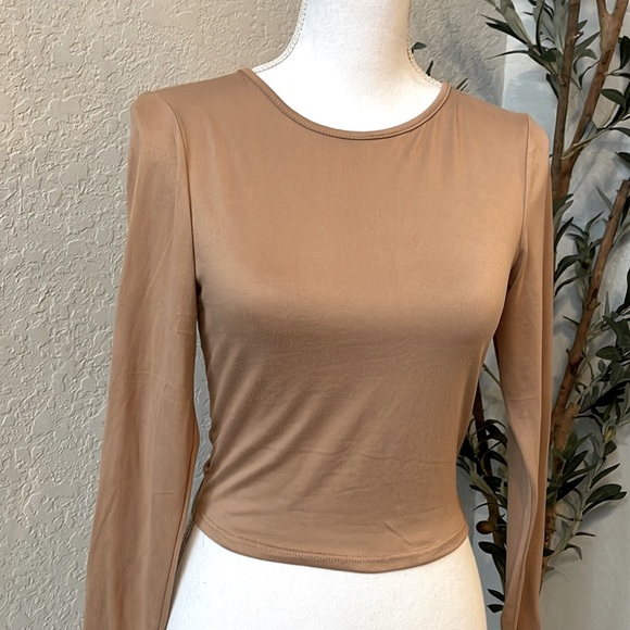 Live In The Moment Long Sleeve Cropped Blouse - Picture 5 of 6